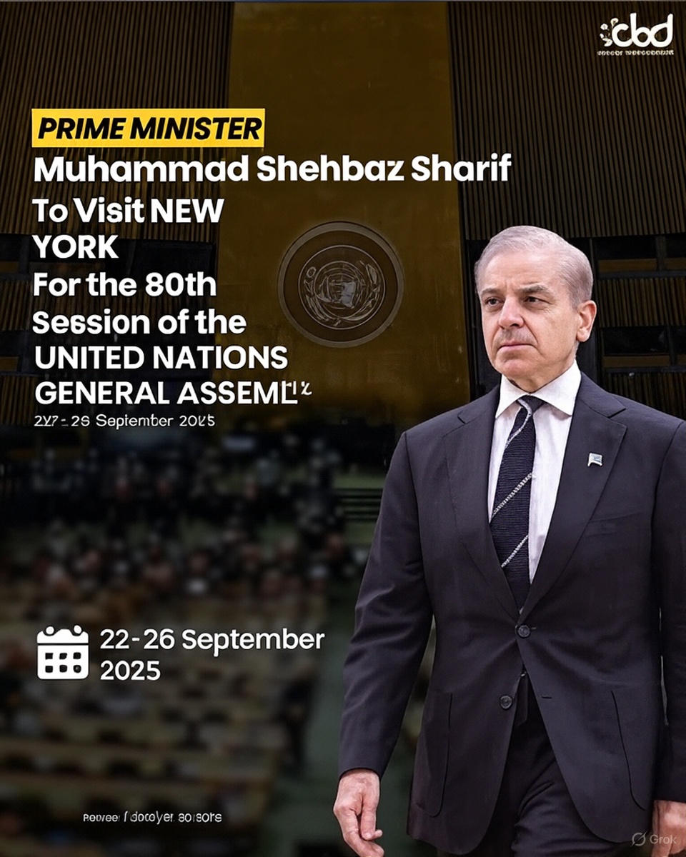 Pakistan’s prime minister Shehbaz Sharif is heading to the UN General Assembly in New York on September 24, 2025
